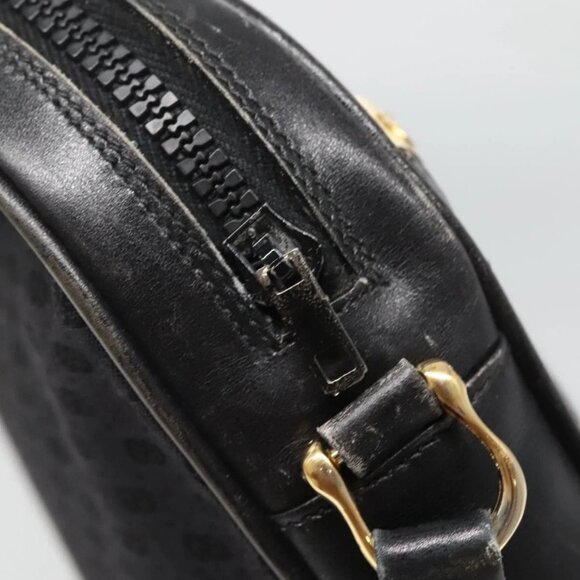 GUCCI Micro GG Canvas Web Sherry Line Shoulder Bag Black Gold Red Auth - Picture 8 of 16